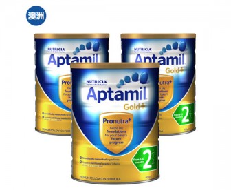 【澳洲直邮包邮】Aptamil 爱他美 金装2段 3罐/箱（适合6-12个月婴儿） 